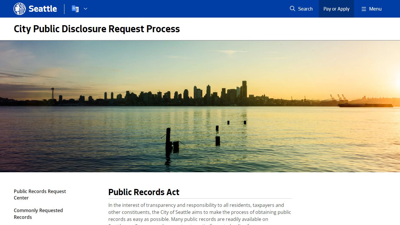 City Public Disclosure Request Process - Public Records | seattle.gov